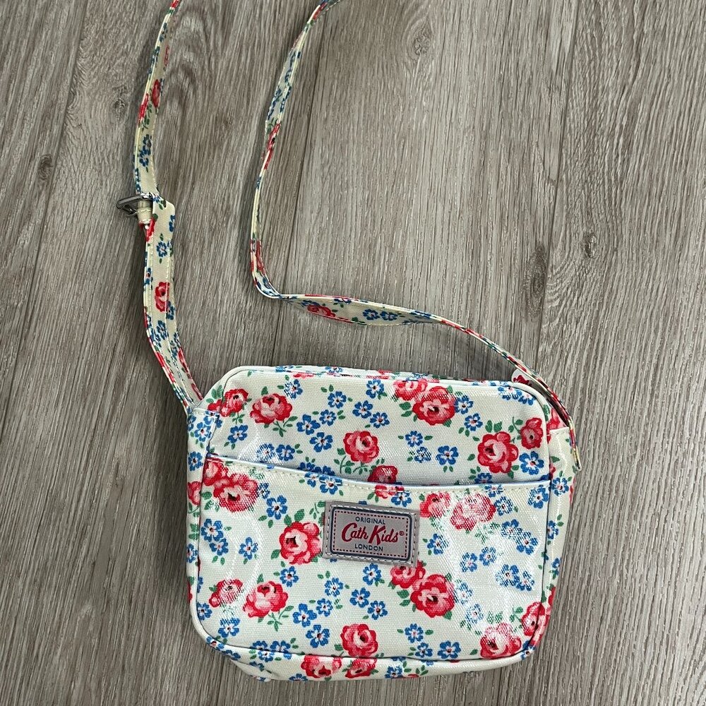 Cath Kidston Kids Floral Crossbody Bag – PVC Coated Cotton | 7"x5.5" | New